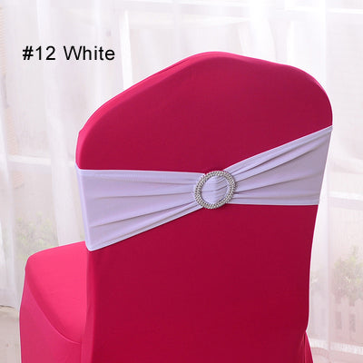 10pcs Wedding Chair Sashes Bows Elastic Spandex Chair Sash Covers With Pink  Flower Wedding Banquet Supplies Decorations--wine Red